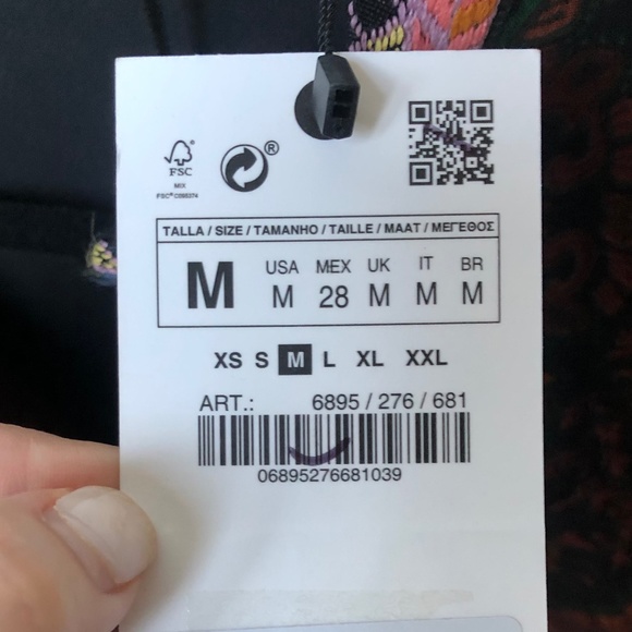 NWT Zara Dress with Jacquard Trims - Picture 7 of 11